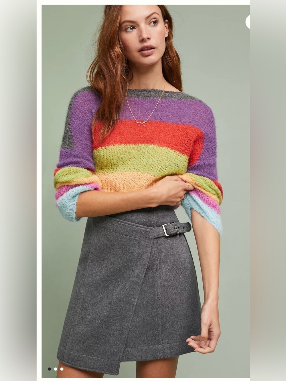 Anthropologie Maeve Wellesley Mini Skirt Wool Blend , size 2